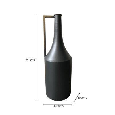 Primus Metal Vase Black KK-1017-02 KK 1017 02 70