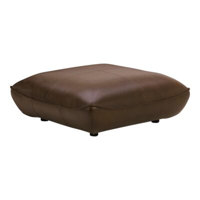 Zeppelin Leather Ottoman Toasted Hickory KQ-1011-03 KQ 1011 03 01