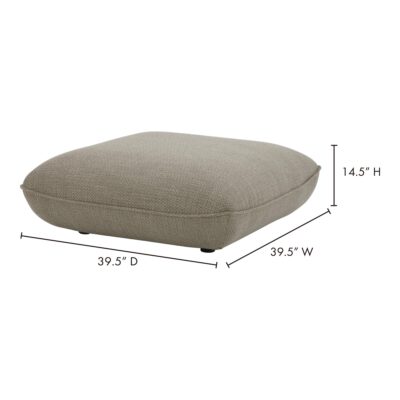 Zeppelin Ottoman Speckled Pumice KQ-1014-15 KQ 1014 15 70