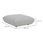 Zeppelin Ottoman Salt Stone White 11 Zeppelin Ottoman Salt Stone White KQ-1014-18 KQ 1014 18 70