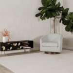 Oscy Swivel Chair Splashed White KQ-1015-05-CAN KQ 1015 05 CAN 00