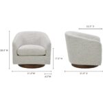 Oscy Swivel Chair Splashed White KQ-1015-05-CAN KQ 1015 05 70