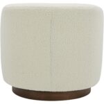 Oscy Swivel Chair Vegan Shearling White KQ-1015-24-CAN KQ 1015 24 03