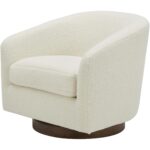 Oscy Swivel Chair Vegan Shearling White KQ-1015-24-CAN KQ 1015 24 04