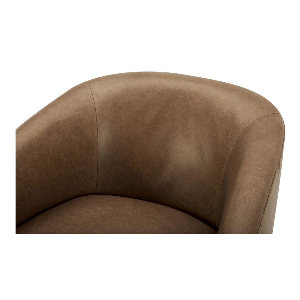 Oscy Leather Swivel Chair - Image 6