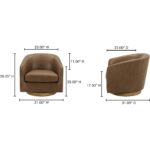 Oscy Leather Swivel Chair Tan 19 Oscy Leather Swivel Chair Tan KQ-1015-40-CAN KQ 1015 40 70