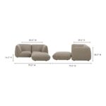 Zeppelin Nook Modular Sectional Speckled Pumice 19 Zeppelin Nook Modular Sectional Speckled Pumice KQ-1017-15 KQ 1017 15 70