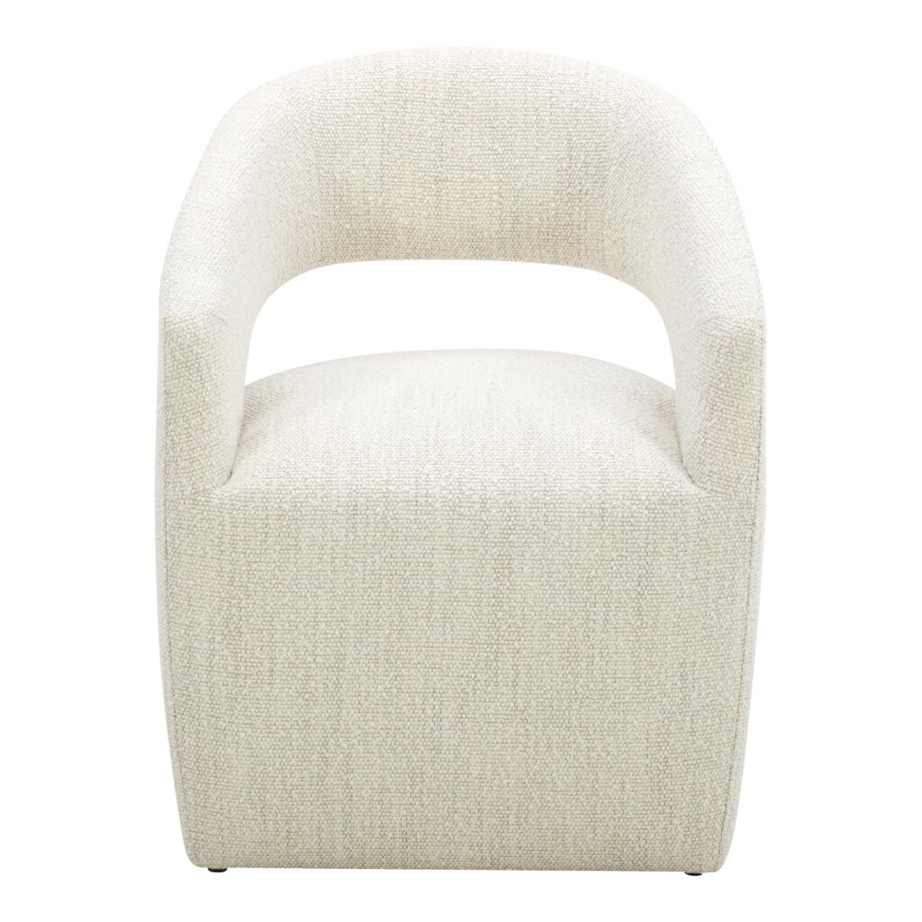 Barrow Performance Fabric Rolling Dining Chair