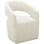 Barrow Rolling Dining Chair White Mist KQ-1024-18-CAN KQ 1024 18 001