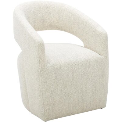 Barrow Rolling Dining Chair White Mist