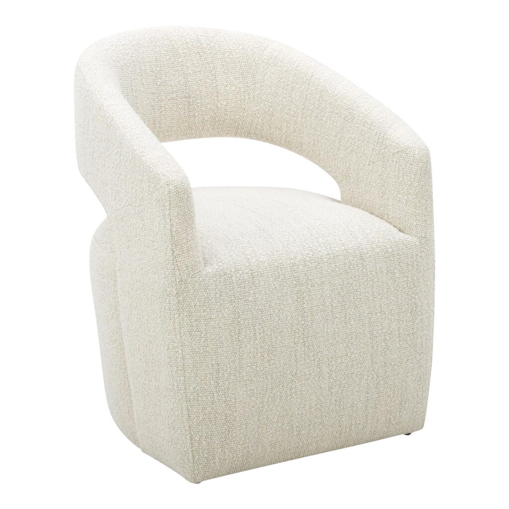 Barrow Performance Fabric Rolling Dining Chair - Image 2