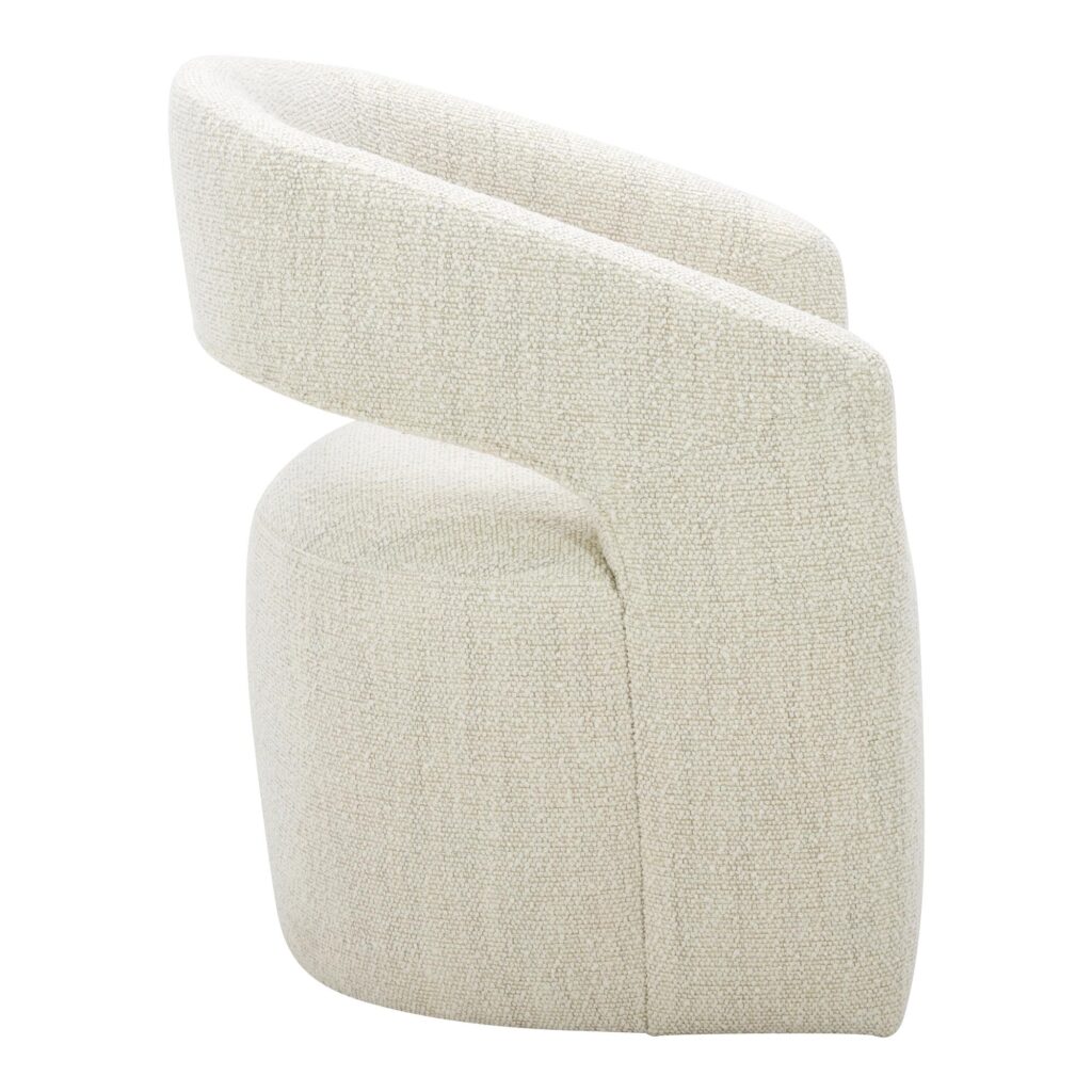 Barrow Performance Fabric Rolling Dining Chair - Image 3