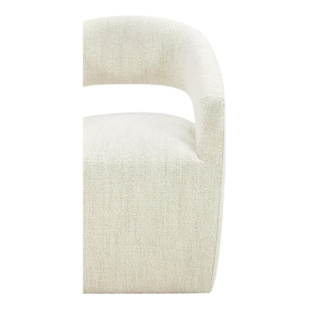 Barrow Performance Fabric Rolling Dining Chair - Image 9