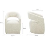 Barrow Rolling Dining Chair White Mist KQ-1024-18-CAN KQ 1024 18 70