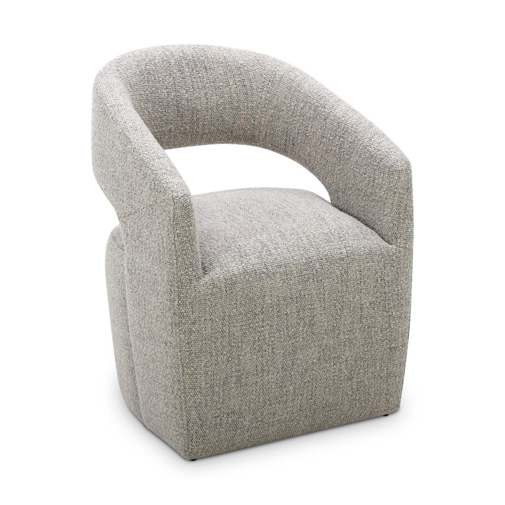 Barrow Performance Fabric Rolling Dining Chair - Image 2