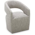 Barrow Rolling Dining Chair Grey Storm KQ-1024-39-CAN KQ 1024 39 Barrow diagR shadsilo