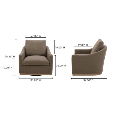 Linden Swivel Chair KQ-1029-39 KQ 1029 39 70