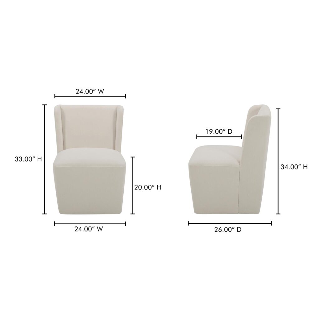 Cormac Rolling Dining Chair Performance Fabric - Image 10