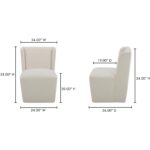 Cormac Rolling Dining Chair Cream KQ-1035-05-CAN KQ 1035 05 70