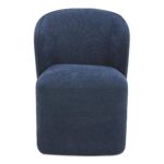 Larson Rolling Dining Chair Navy Blue 11 Larson Rolling Dining Chair Navy Blue KQ-1036-19-CAN KQ 1036 19 1