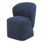 Larson Rolling Dining Chair Navy Blue 11 Larson Rolling Dining Chair Navy Blue - Image 2