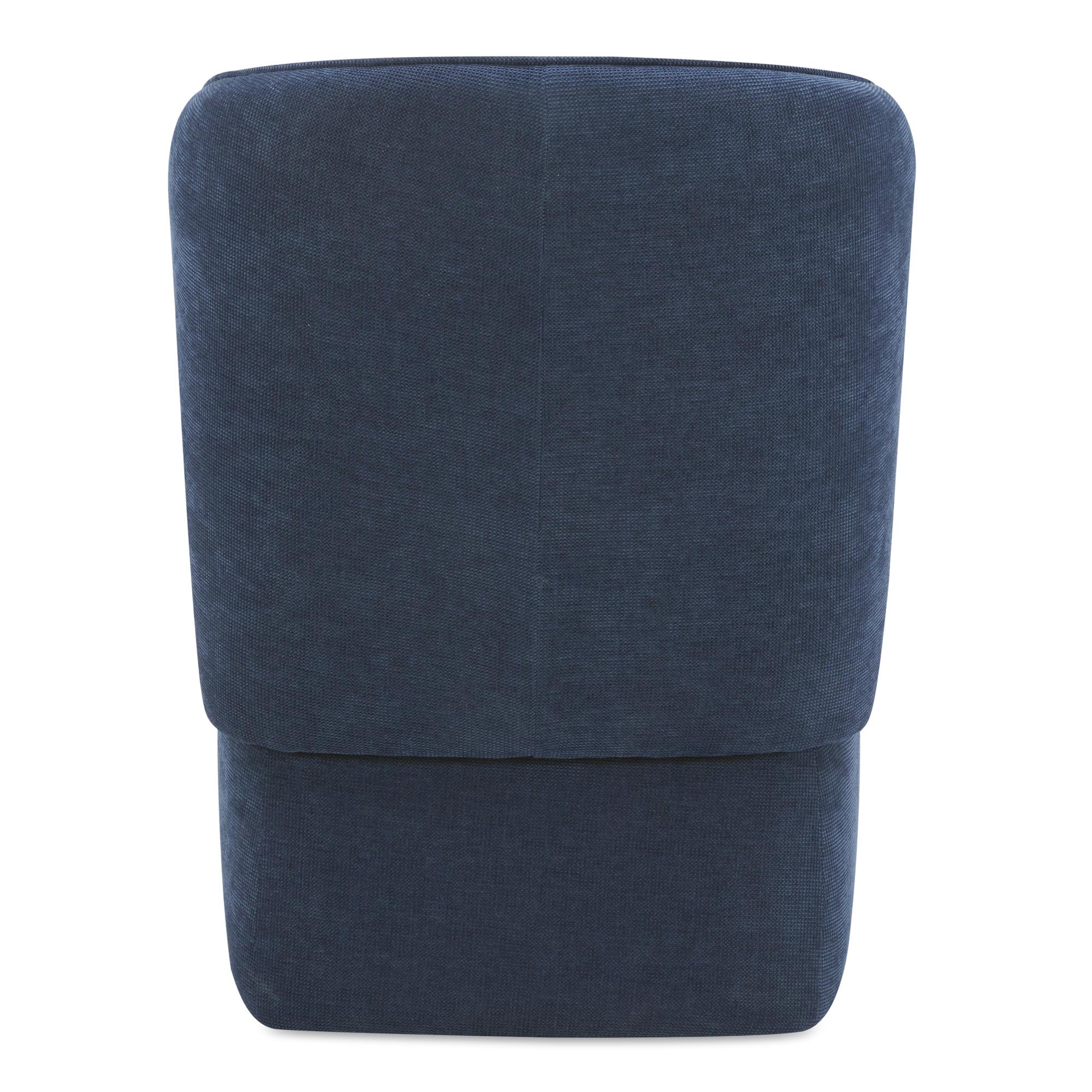Larson Rolling Dining Chair Navy Blue 4 Larson Rolling Dining Chair Navy Blue - Image 4