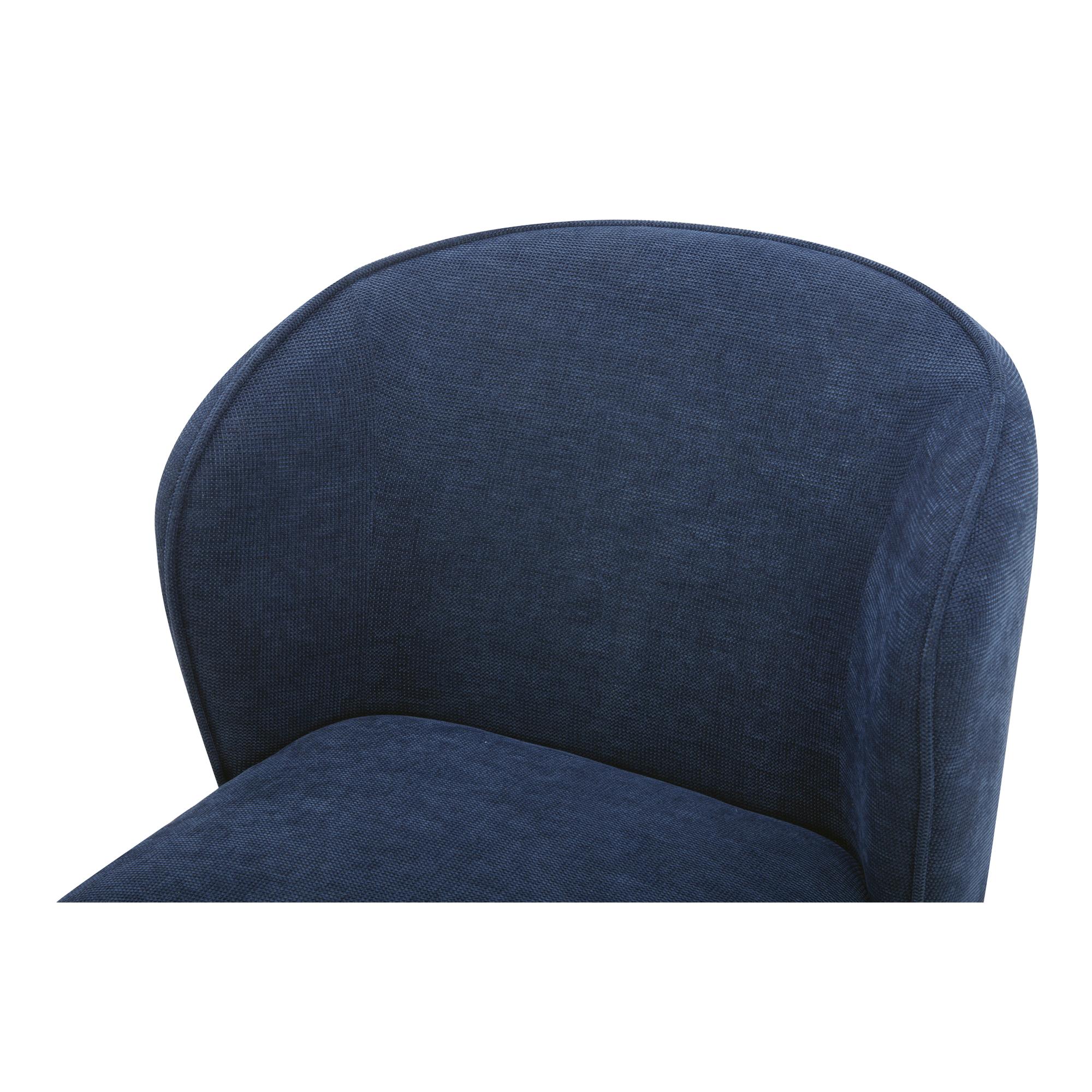 Larson Rolling Dining Chair Navy Blue 5 Larson Rolling Dining Chair Navy Blue - Image 5