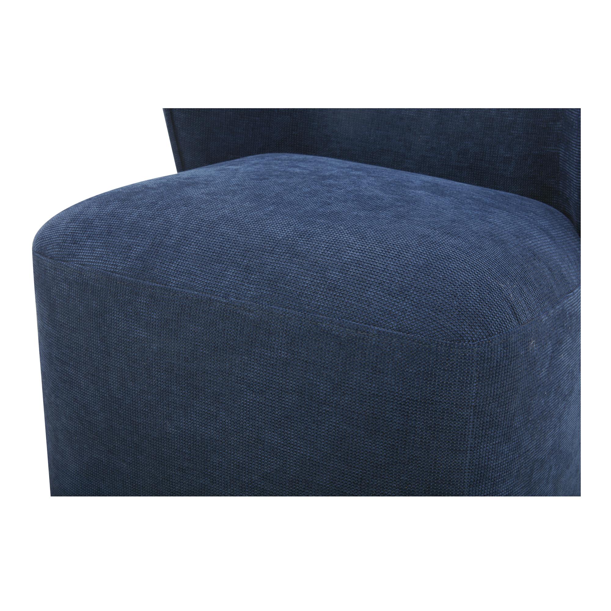 Larson Rolling Dining Chair Navy Blue 6 Larson Rolling Dining Chair Navy Blue - Image 6