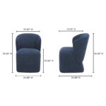Larson Rolling Dining Chair Navy Blue 19 Larson Rolling Dining Chair Navy Blue KQ-1036-19-CAN KQ 1036 19 70 1