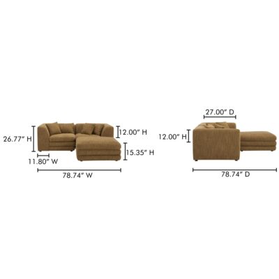 Lowtide Nook Modular Sectional Amber Glow KQ-1038-09 KQ 1038 09 70