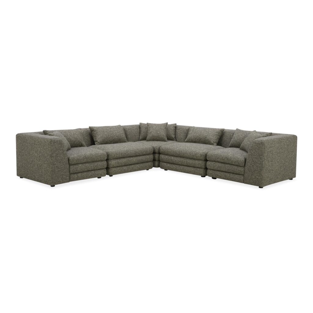 Lowtide Classic L-Shaped Modular Sectional Stone Tweed