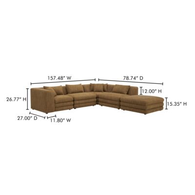 Lowtide Dream Modular Sectional Amber Glow KQ-1040-09 KQ 1040 09 70