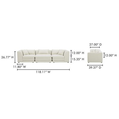 Lowtide Modular Sofa Warm White KQ-1043-18 KQ 1043 18 70