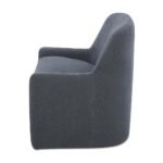Maisie Rolling Dining Chair Slate Blue 9 Maisie Rolling Dining Chair Slate Blue KQ-1045-26-CAN KQ 1045 26 CAN Maisie side left shadsilo