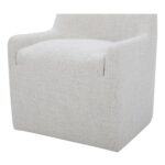 Maisie Rolling Dining Chair Flecked Oat 11 Maisie Rolling Dining Chair Flecked Oat KQ-1045-34-CAN KQ 1045 34 CAN Maisie closeup02 shadsilo