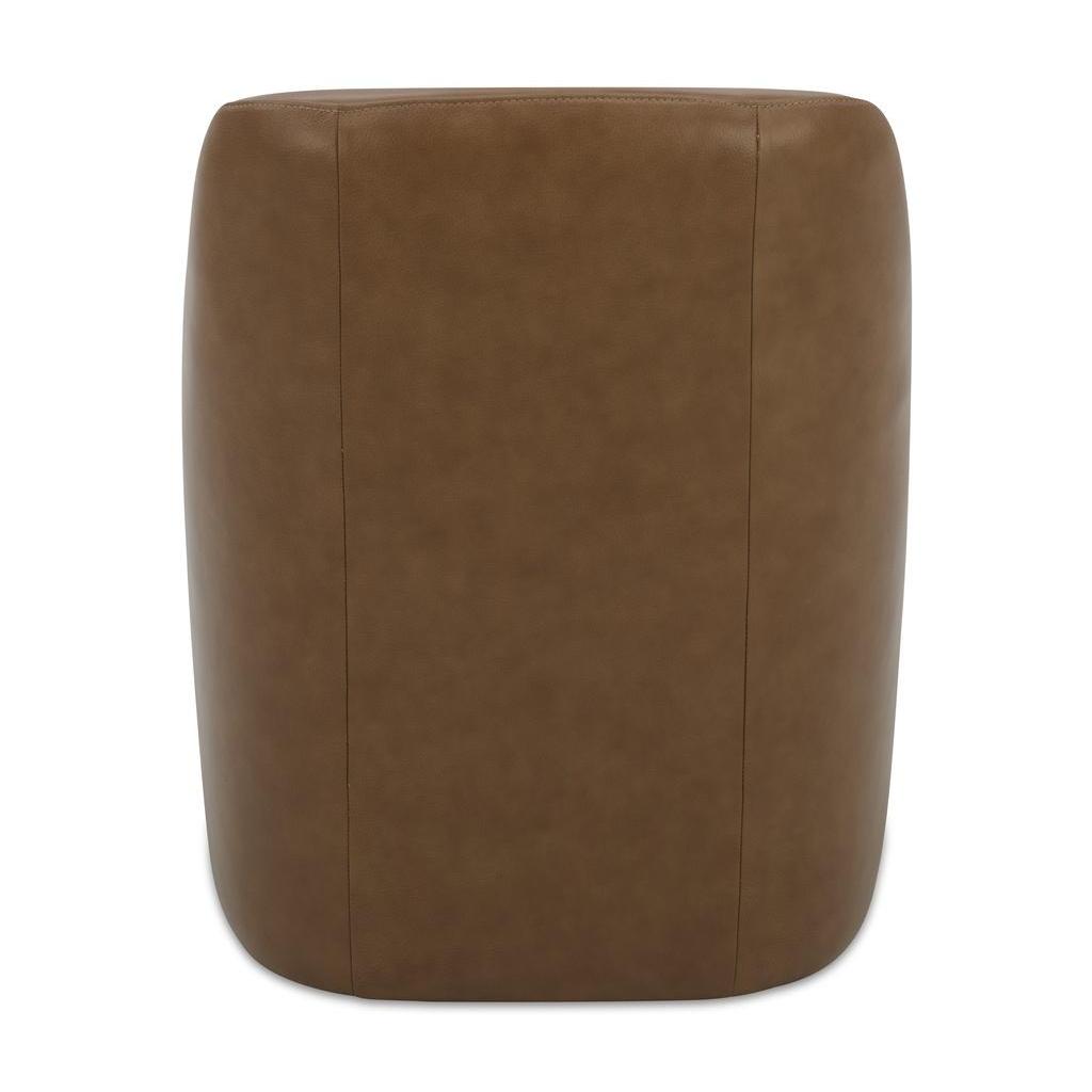 Maisie Rolling Dining Chair Tan Leather 4 Maisie Rolling Dining Chair Tan Leather - Image 4