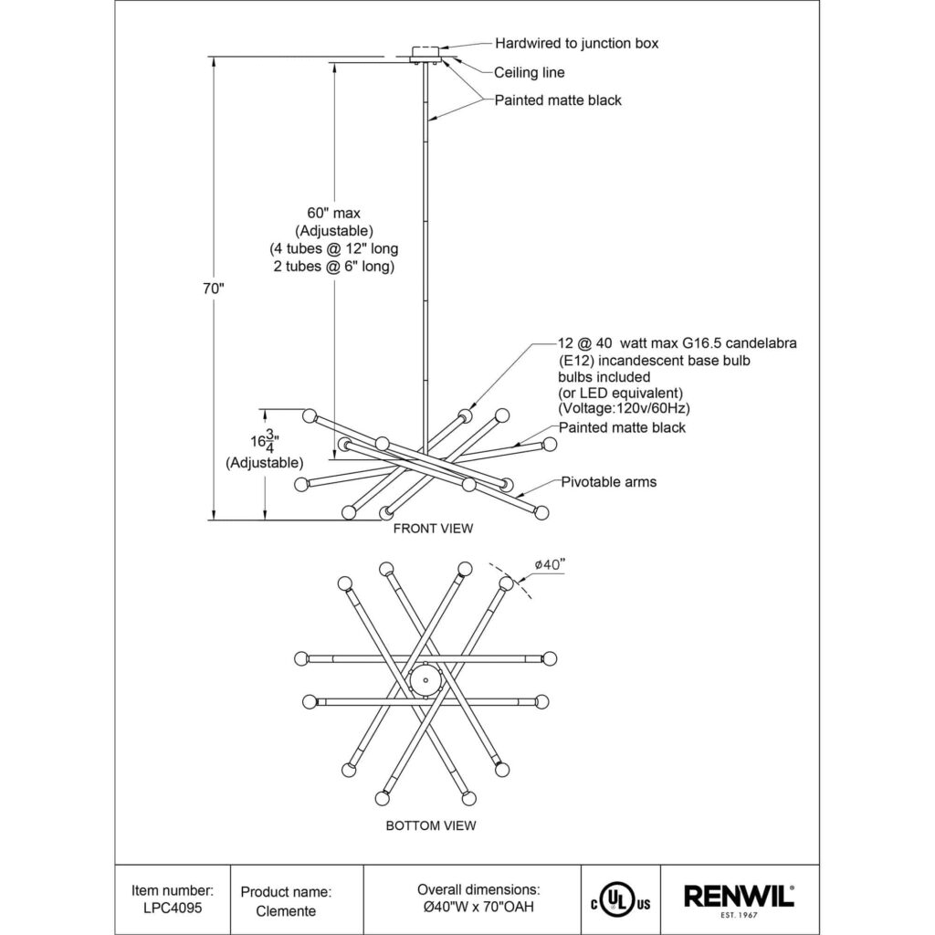 Clemente Ceiling Fixture - Image 4