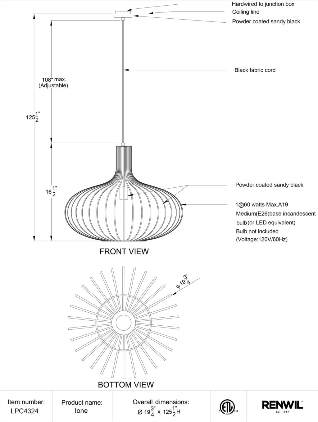 Ione Ceiling Fixture - Image 7