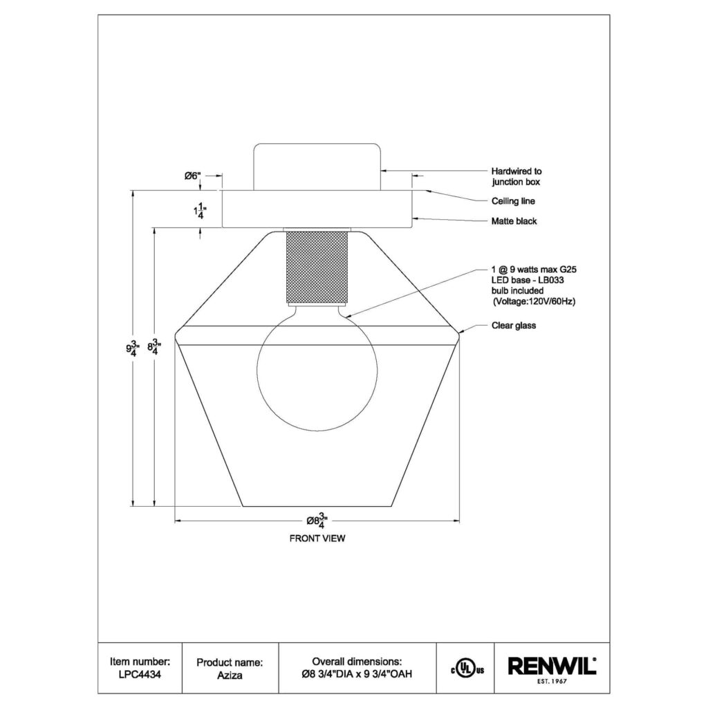 AZIZA Ceiling Fixture - Image 5