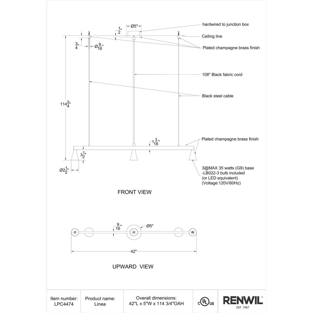 Linea Ceiling Fixture - Image 7