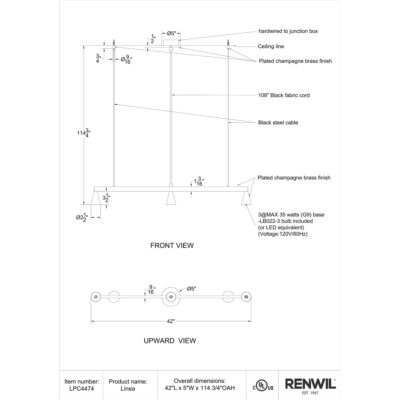 Linea Ceiling Fixture LPC4474 LPC4474 7