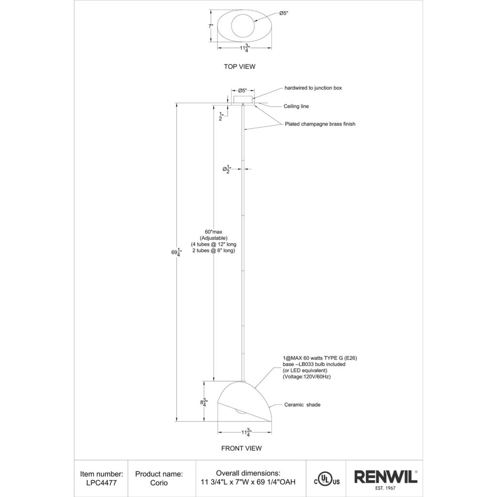 Corio Ceiling Fixture - Image 7