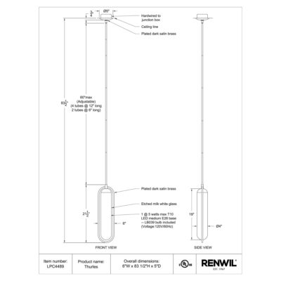 Thurles Ceiling Fixture LPC4489 LPC4489 6