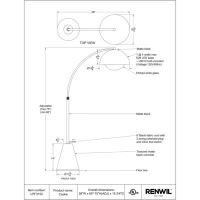 Cooke Floor Lamp LPF3152 LPF3152 6