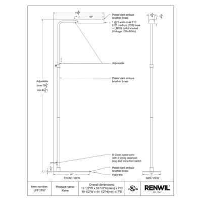 Kane Floor Lamp LPF3157 LPF3157 7