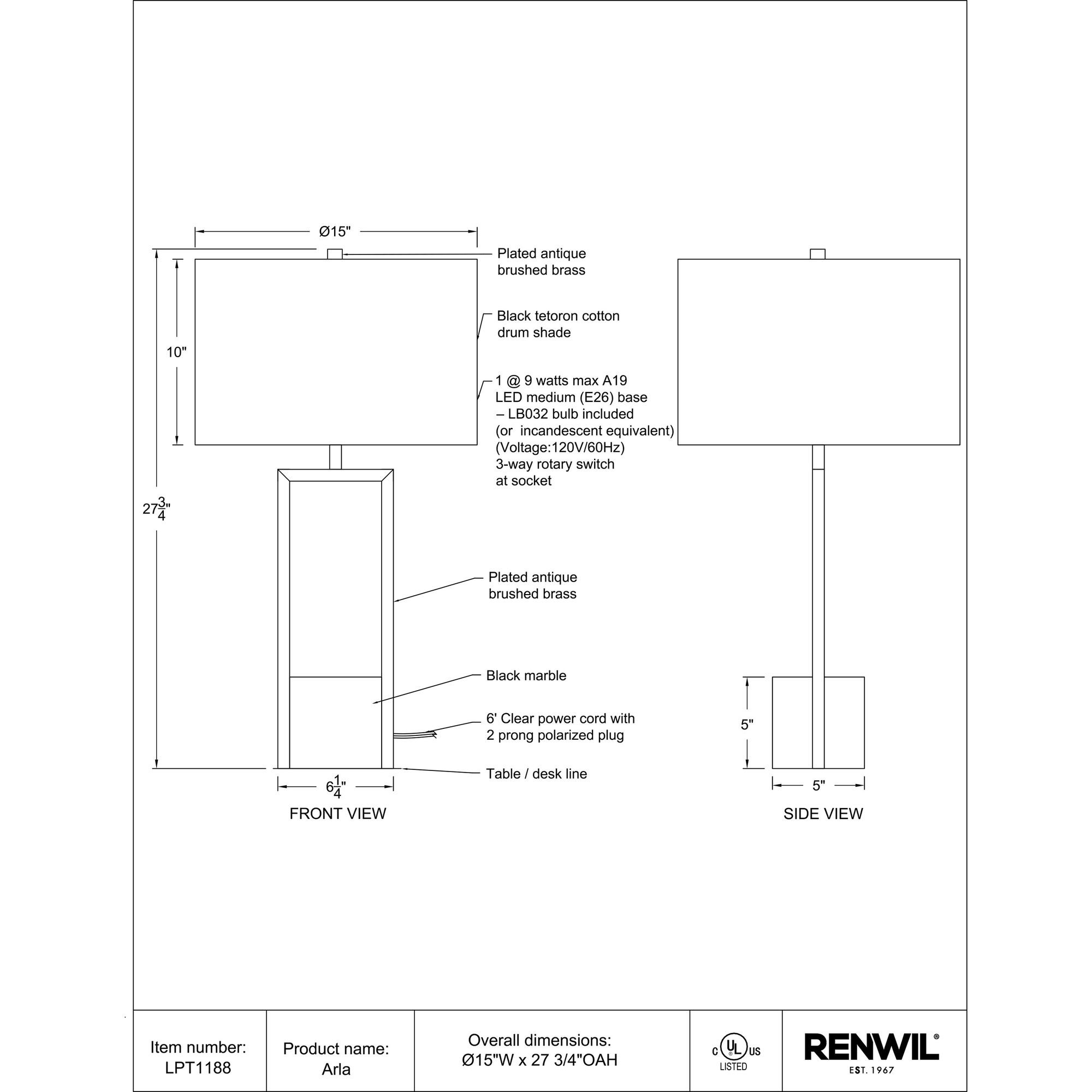 Arla Table Lamp 6 Arla Table Lamp - Image 6