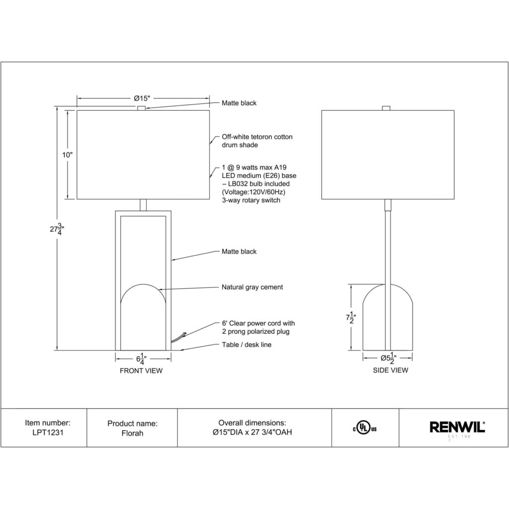 Florah Table Lamp - Image 7