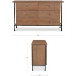 Rene 6 Drawer Dresser Brown LX-1078-03 LX 1078 03 70