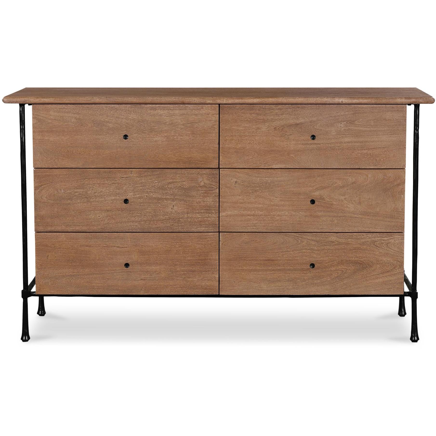 Rene 6 Drawer Dresser Brown 1 Rene 6 Drawer Dresser Brown