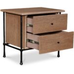 Rene Nightstand Brown LX-1079-03 LX 1079 03 Rene diagR open shadsilo